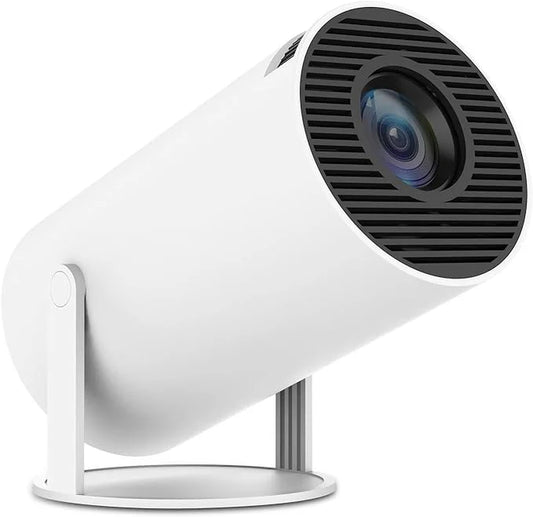 4K Mini Projector with 1080P Support, Portable WiFi 6 and Bluetooth 5.0, Android 11 Smart Projector with Auto Horizontal Correction, 180° Rotatable Outdoor Movie Projector Compatible with Smartphones
