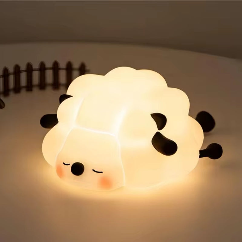 Bunny Silicone Night Light, Children'S Room Decorative Lamp, USB Rechargeable Timer Dimmable Silicone Sleep Light
