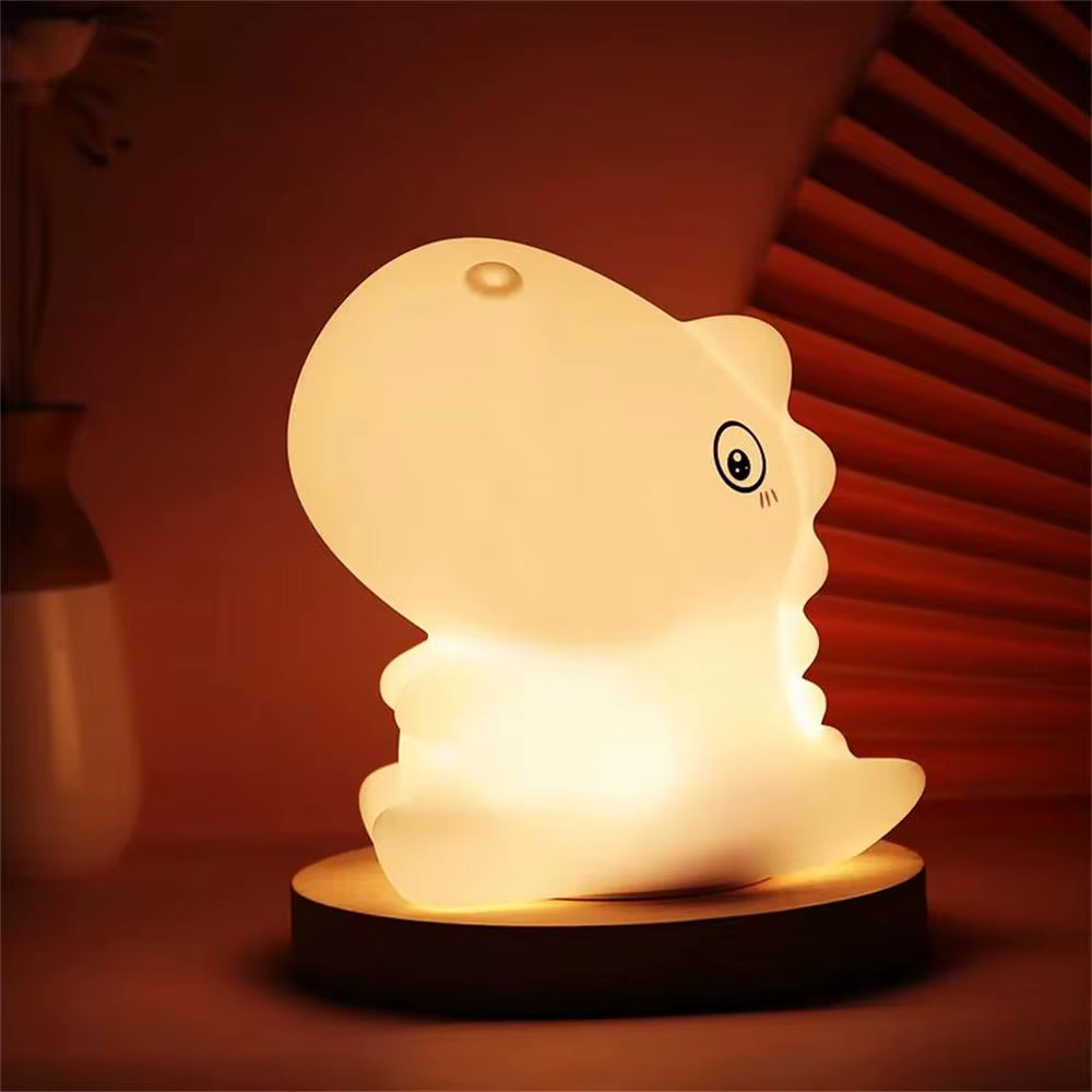 Bunny Silicone Night Light, Children'S Room Decorative Lamp, USB Rechargeable Timer Dimmable Silicone Sleep Light