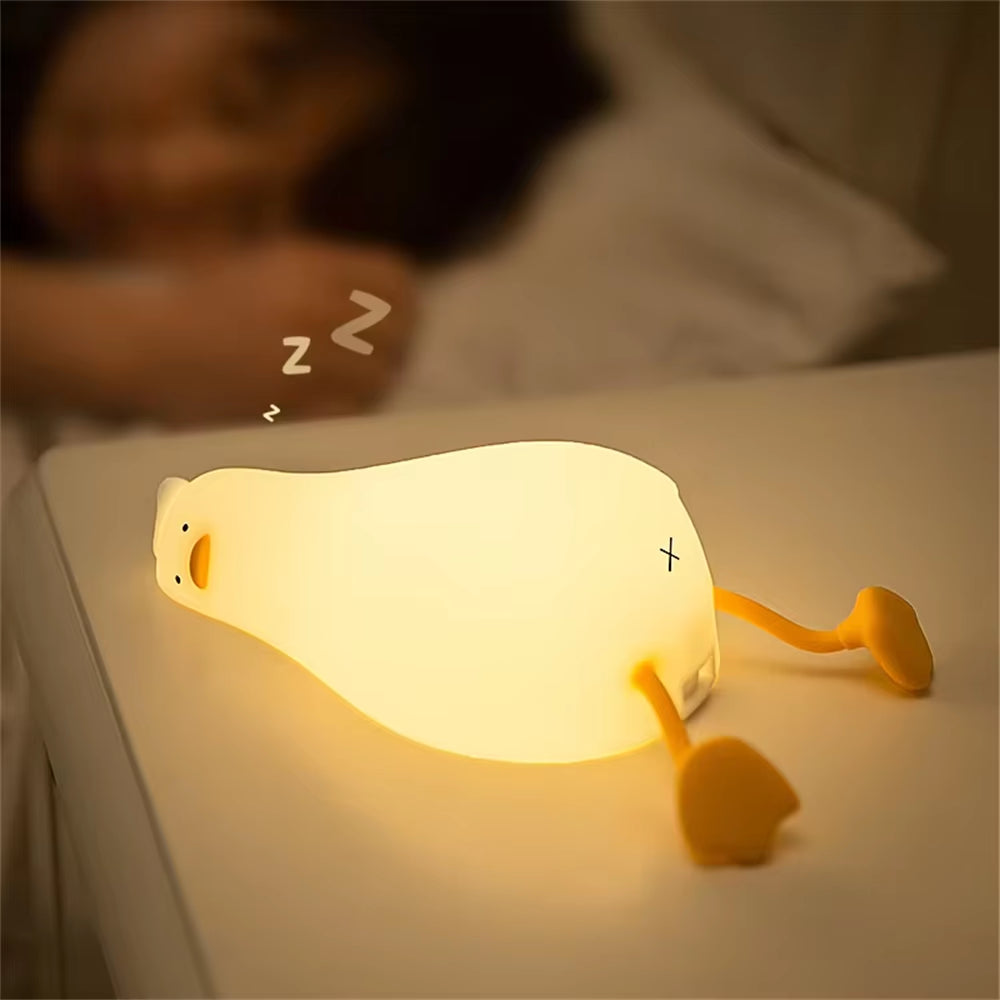 Bunny Silicone Night Light, Children'S Room Decorative Lamp, USB Rechargeable Timer Dimmable Silicone Sleep Light