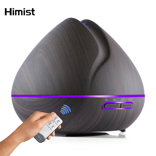 500Ml Remote Control Air Aroma Ultrasonic Humidifier with Color LED Lights Electric Aromatherapy Essential Oil Diffuser for Home