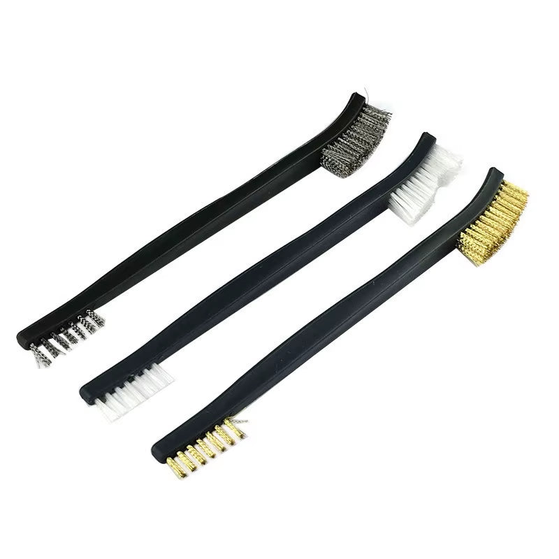 Double-End Steel Wire Brush & Nylon Pick Set Universal Hunting Gun Cleaning Kit Tactical Rifle Gun Cleaning Tool