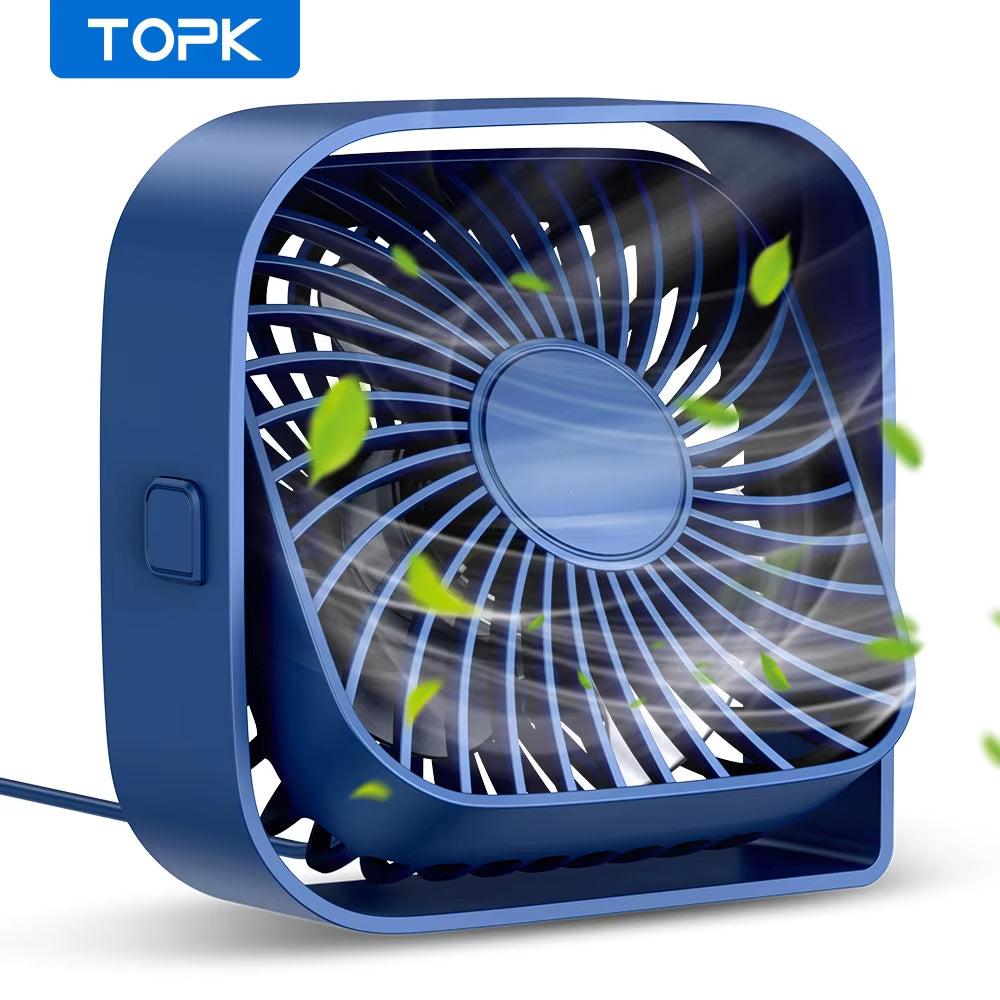 Mini Portable Fan,Usb Desk Fan Table,Quiet 3 Speed Wind Personal Fan 360°Rotatable Head Standing Fans for Room Camping Hom
