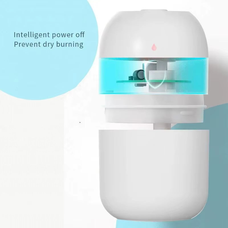 Portable Water Drop Humidifier White USB Desktop Indoor Air Atomization Humidifier Household Mute Large Spray Humidifier