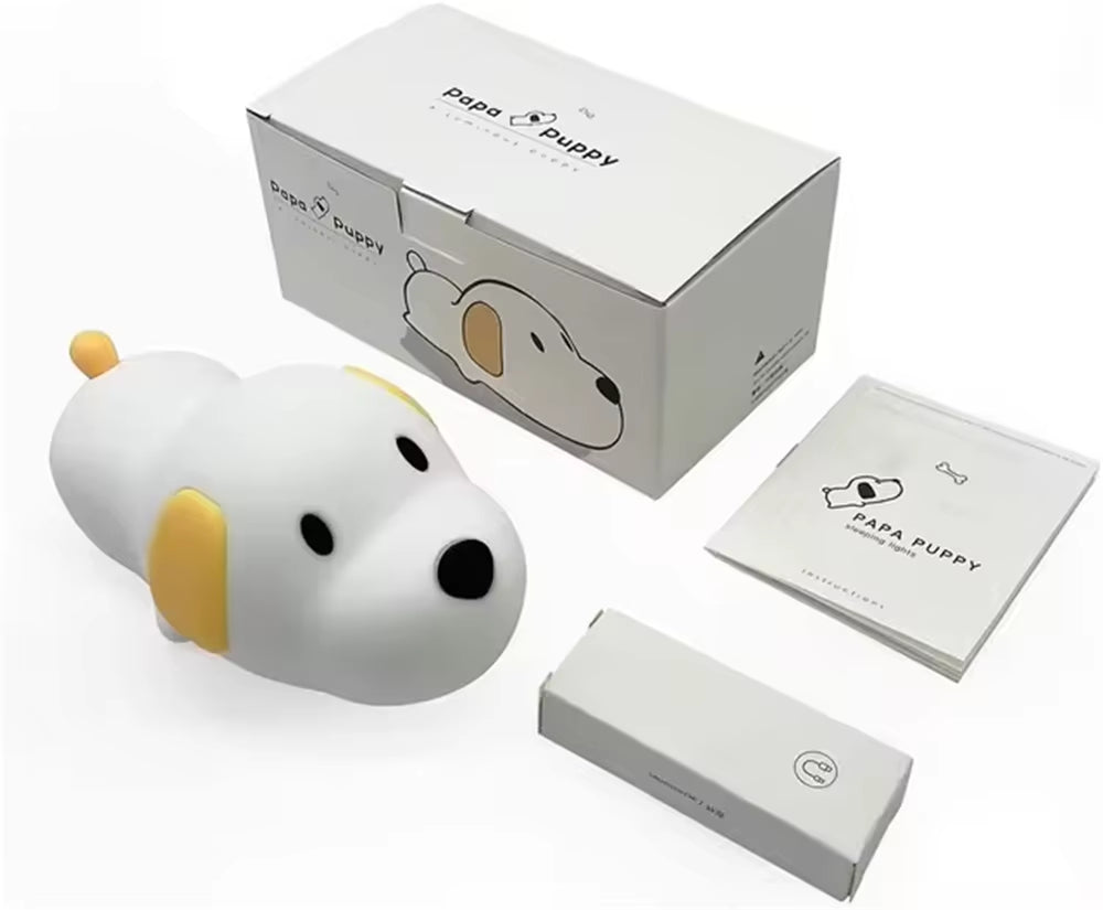Bunny Silicone Night Light, Children'S Room Decorative Lamp, USB Rechargeable Timer Dimmable Silicone Sleep Light