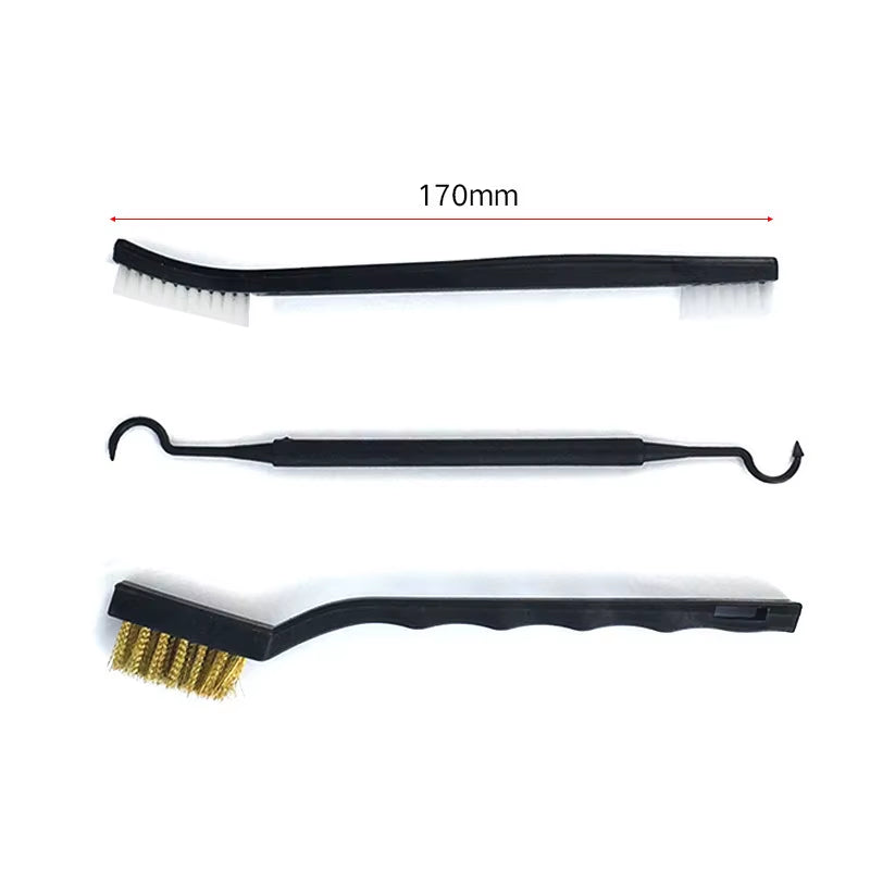 Double-End Steel Wire Brush & Nylon Pick Set Universal Hunting Gun Cleaning Kit Tactical Rifle Gun Cleaning Tool